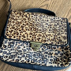 Leopard print fossil bag
